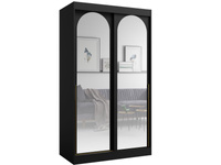 Schwebetürenschrank 120 Breit Schwarz LUCY