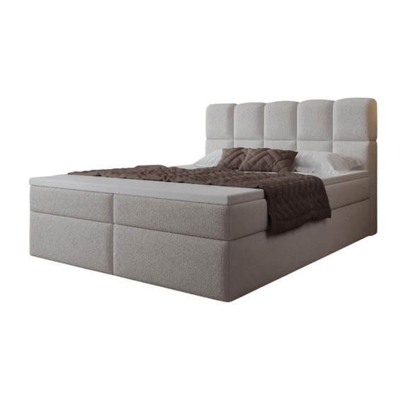 Boxspringbett mit Bettkasten 180x200 Grau PUENTE