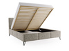 Modernes Polsterbett Retro Stil Doppelbett mit hohen Füßen 200x200 Dunkelgrau LARAS 