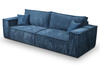 Schlafsofa mit Bettkasten und Cordstoff MONA Blau