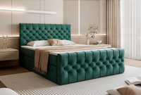 Luxuriöses Boxspringbett Grün 180x200 MIAMI