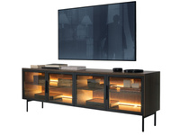 TV-Schrank mit Glasstüren MARBELA Eiche Dunin