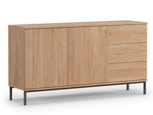 Kommode mit 3 Schubladen und 2 Türen MENS Eiche Hikora