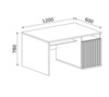 Schreibtisch mit Lamellen im Loft stil BORDO Eiche artisan