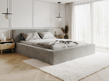 Bett cordstoff ASTA Grau 180x200