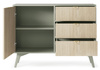 Kommode Scandi design Holz MARIA Eukalyptus / Scandi Fischgrät