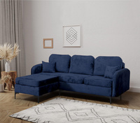 Elegant Eckcouch mit Schlaffunktion BELLA Blau