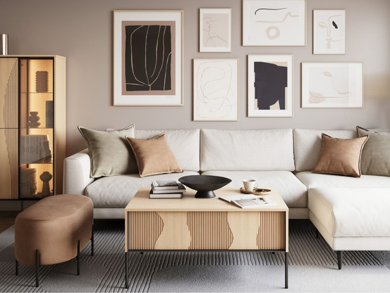 Modern Couchtisch mit Stauraum WAVE