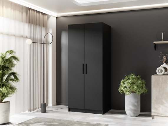 Geräumige Garderobe für Büro POLA Schwarz