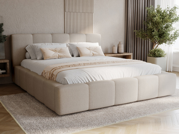 Polsterbett Designbett LARAS 140x200 Beige