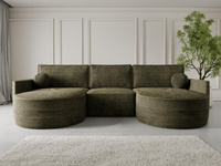 Freistehende Ecksofa U Form OLIO Olivgrün