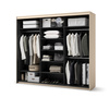 Schwebetürenschrank mit Spiegel FLORE Beige