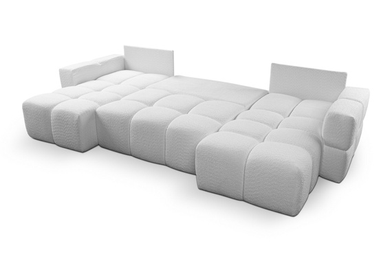 Praktische U-Form Bequeme Ecksofa Boucle Beige WOLKS
