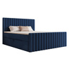 Modernes Boxspringbett mit Bettkasten Blau 140x200 MIAMI ll