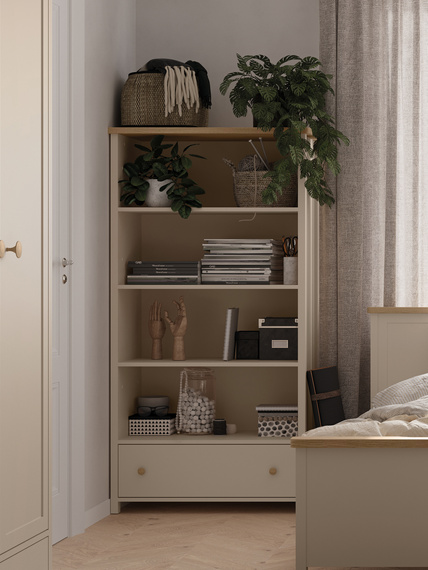 Bücherregal mit Schublade Beige SONYS