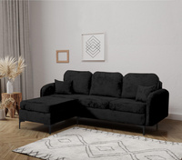 Ecksofa mit Schlaffunktion BELLA Schwarz