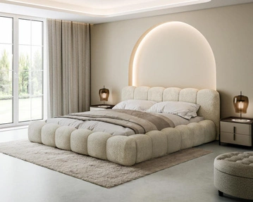 180 \ Hellbeige \ Lattenrost mit Metallrahmen