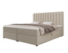 Beige Elegant Boxspringbett mit topper 160x200 MEL