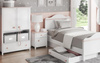 Nachtkommode LARA für Mädchen Kinderzimmer rosa und weiß