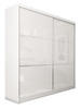 Schwebetürenschrank CINZIA mit Lacobel Glas Weiß