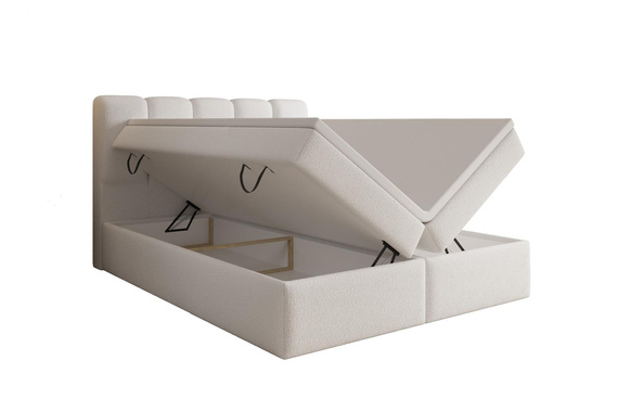 Komfortables Boxspringbett 140x200 Weiß BELLO
