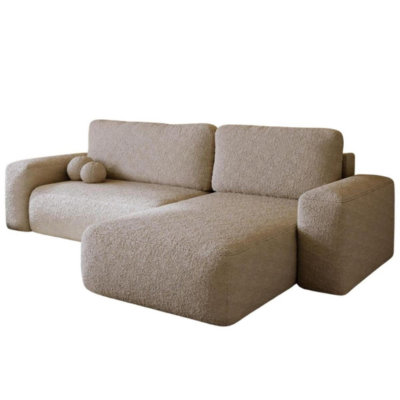 Ecksofa L-Form Rechts Schlaffunktion Stauraum Tedis beige