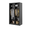 Schwebetürenschrank mit Spiegel ARTI 06 Schwarz