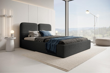 Komfort Polsterbett Bouclé 120x200 Graphit BUBBLE III