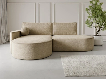 Ottomane Links \ boucle \ Beige