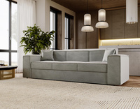 Schlafsofa modern 252 cm breit SANTO Grau Velvet