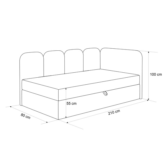 Mädchenbett DREAMY Velvet Beige Deluxe