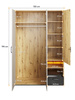 Kleiderschrank dreitürig mit LED-Beleuchtung BOB Artisan
