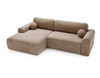 Design Ecksofa in modernem stil velvet hellbeige links AURA