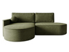  Luxuriöses Ecksofa L Rundes Design Highlight Olivgrün MORENO