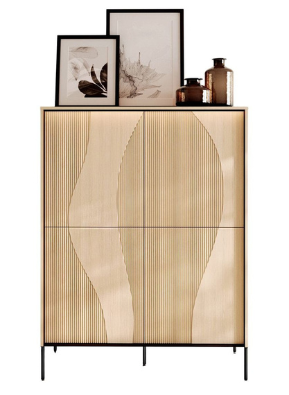 Modernes Hochkommode mit LED-Leuchten WAVE 