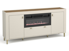 Kommode mit elektrischem Kamin TRENDS Eiche-Whisky/ Kaschmir