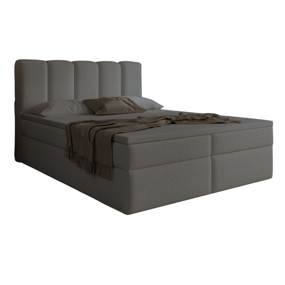 Designer Boxspringbett 160x200 Graphit BELLO