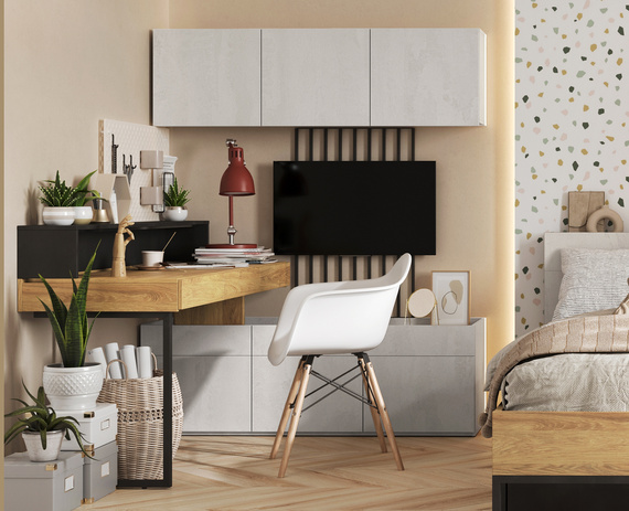 TEEN FLEX Schreibtisch,Aufsatz, Hängeschrank, Kommode