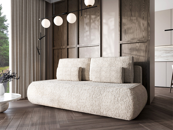 Bequeme Sofa mit Schlaffunktion BELLS Hellbeige