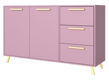 Kommode ALEX II Pflaume+Gold