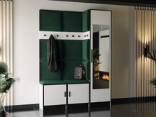 Moderne Garderoben-Set MALTI Weiß + grün