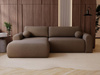 Design Ecksofa in modernem stil braun links AURA