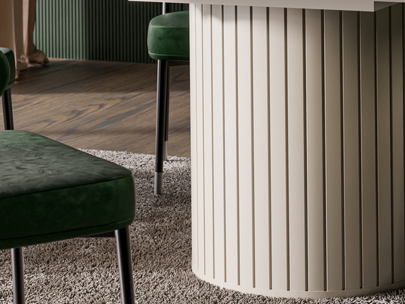 Esstisch ausziehbar modern 120-160 cm MODERNO Kaschmir