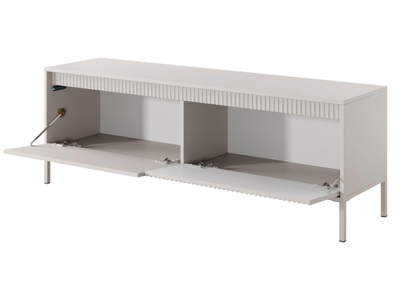 TV Schrank mit zwei Klappen und fronten gefräst JULO Beige