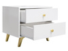 mit 2 Schubladen SIENOS, Gold Metallgriffe, Glamour design