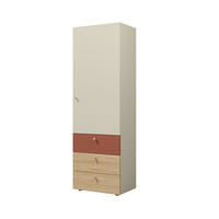 Kleiderschrank schmal Kaschmir/Koralle SKY
