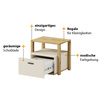 Nachtschrank mit Schublade LAGOS Eiche artisan Beige