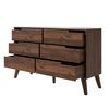 Kommode mit 6 Schubladen Nussbaum MONIS