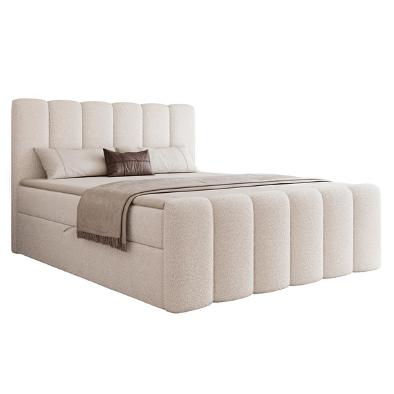 Boxspringbett BUBBLE mit Topper 180x200 Weiß