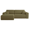 Cordstoff Ecksofa stilvoll Olivgrün